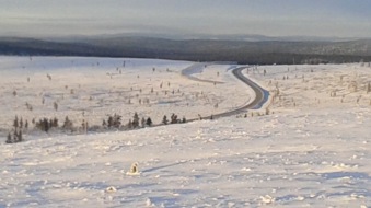 The road from Ivalo to Saariselka