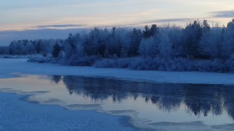 Dusk in Lapland... the time: 2:15 PM