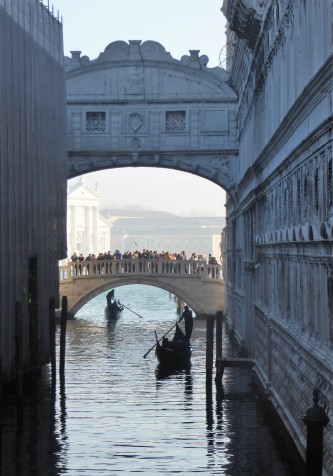 The Bridge of Sighs... far from the tourists on the other side of it!