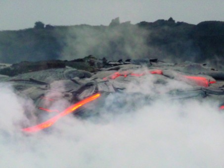 Lava flows near Kalapana on the Big Island, back in 2009