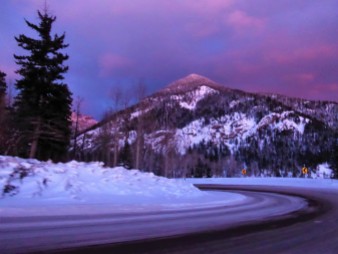 Lavender skies after sunset near Pagosa